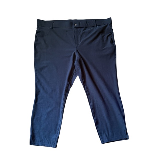 HUE Essential Denim Ankle Slit Capri Black 3X - Picture 1 of 11